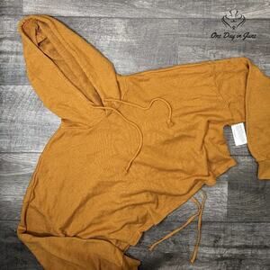 Flirtitude Juniors Ruched Back Pullover Hoodie Sweatshirt Size L